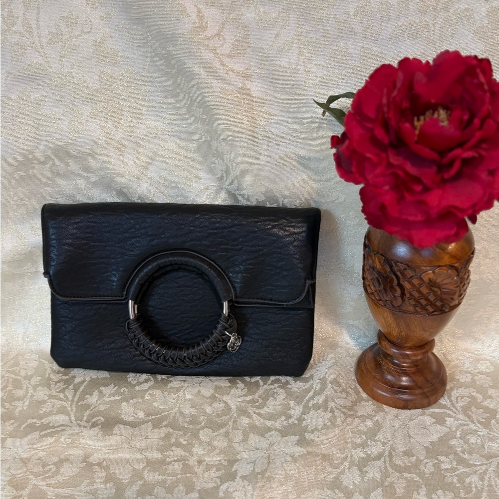 Carlos by Carlos Santana Black Textured Clutch